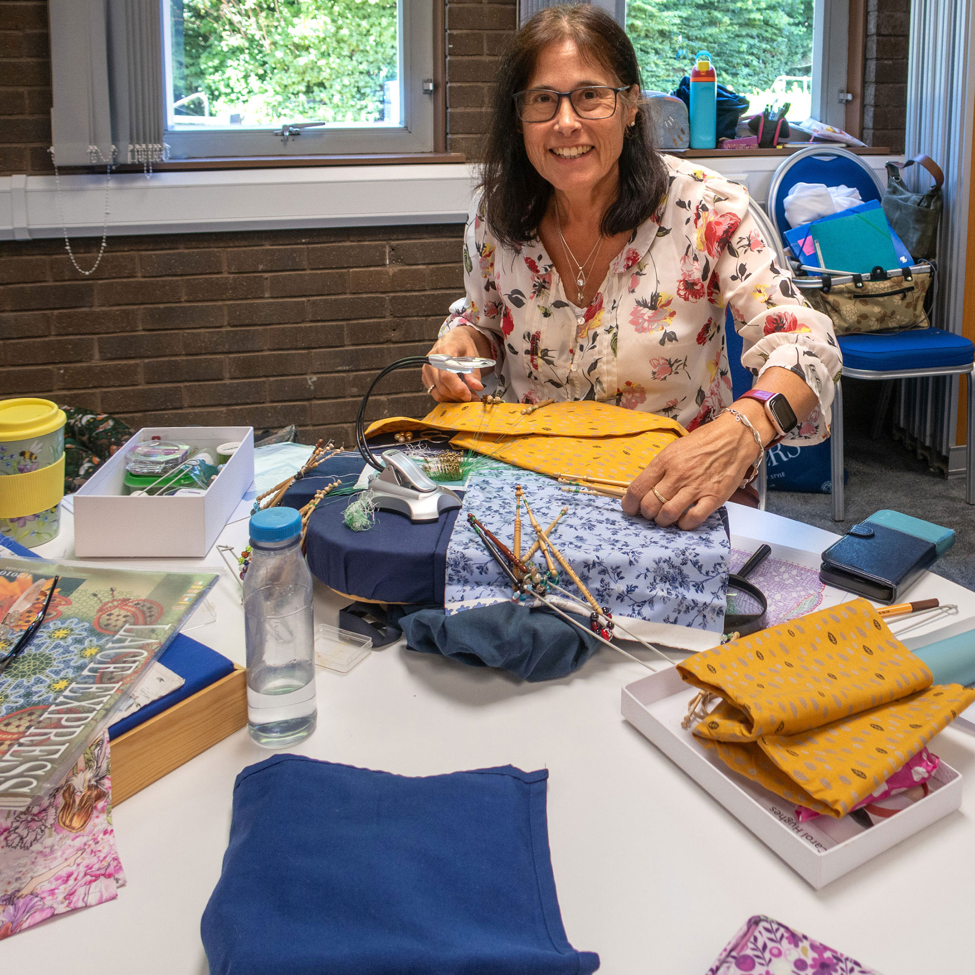 A Binche Colar started at last year's Summer School 2019 Edinburgh Lace Course